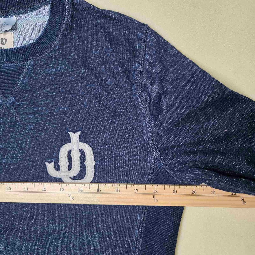 H&M Divided Crewneck Men's S Small MM Division Blue Indigo Wash Sweatshirt Patch - Picture 5 of 11